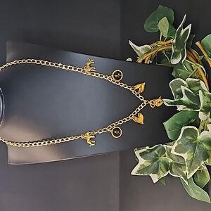 Gold Tone Charm Necklace